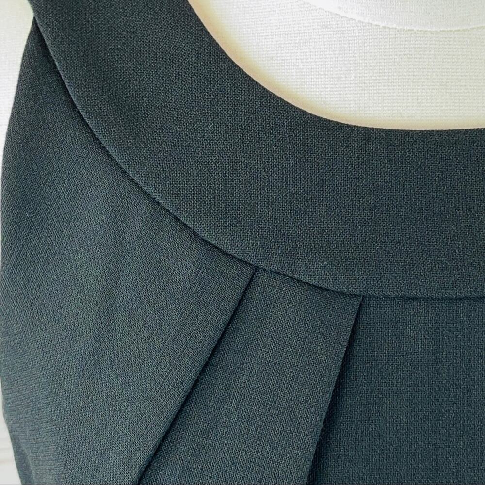 Talbots black wool sheath dress pleated bust classy - Picture 7 of 13